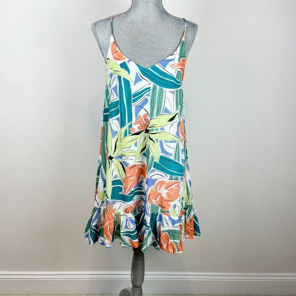Drop Waist Tropical Sun Mini Dress